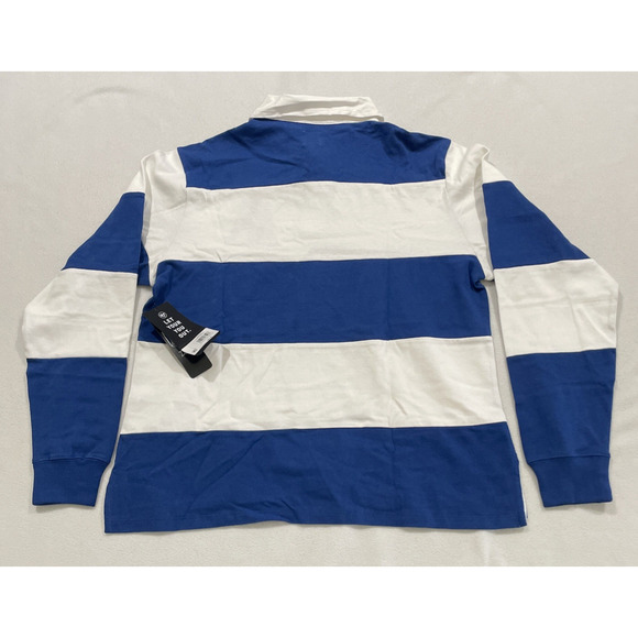 New England Patriots Long Sleeve Polo Men’s Sz Med '47 Brand NWT NFL Blue White - Picture 6 of 6